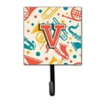 thumbnail image 1 of Carolines Treasures CJ2001-VSH4 Letter V Retro Teal Orange Musical Instruments Initial Leash & Key Holder, 1 of 1