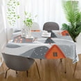 thumbnail image 3 of Yayeee Tablecloths 54" x 54" Rectangle Wrinkle Resistant Party Table Cover, Gray Snow Houses, 3 of 8