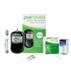 Combo Pack of OneTouch Select Plus Simple Glucometer with 10 Free Strips Black, OneTouch Select Plus Test Strip Green (25) & OneTouch Ultrasoft Lancets (25)