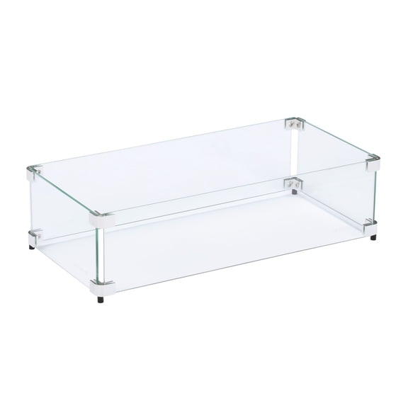 Celestial 23.5" x 11.5" Glass Wind Guard for 18" x 6" Gas Fire Pits