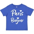 thumbnail image 3 of Inktastic Paris Bonjour with Hearts in White Text Boys or Girls Toddler T-Shirt, 3 of 5