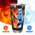 thumbnail image 6 of KLL Realistic Style Colorful Wolf Print 40oz Stainless Steel Insulated Car Cup with Spillproof Lid - Keep Your Drink Hot or Cold on the Go-Straw Three-piece Set, 6 of 8