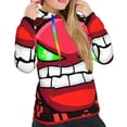 thumbnail image 5 of Lsque Geometry Dash Pattern Casual Women's Hoodie,Hooded Sweatshirt with Kangaroo Pocket,Pullover Hoodie with Eye-catching Drawstrings-Small, 5 of 8