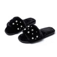 thumbnail image 1 of Pantuflas peludas para mujer, pantuflas acogedoras de felpa, zapatos de casa suaves y cálidos, zapatillas informales con perlas sólidas Wmkox8yii hj789, 1 of 4