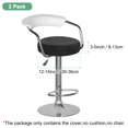 thumbnail image 3 of Uxcell 2-Pack Fundas Redondas para Taburetes de Bar, para Cojín de Taburete de Terciopelo Lavable de 12-14 Pulgadas con Bandas Elásticas [Negro], 3 of 7