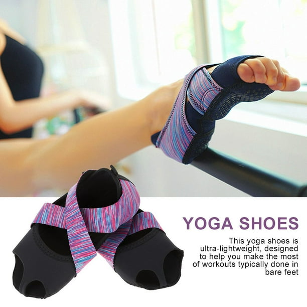 Women Yoga Socks With Anti-Slip Straps, Yoga Non Slip Socks Yoga Pilates  Socks With Grips Non Slip Skid Barre Soft Wrap Dance Training Shoes Yoga Grip  Socks With Toes 
