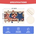 thumbnail image 3 of Sm:)e Stars 4th of July Placemats Set of 4, Wooden Patriotic Decor Durable and Stylish Independence Day Party and Family Gathering Supply 12 x 18 Inch, 3 of 7