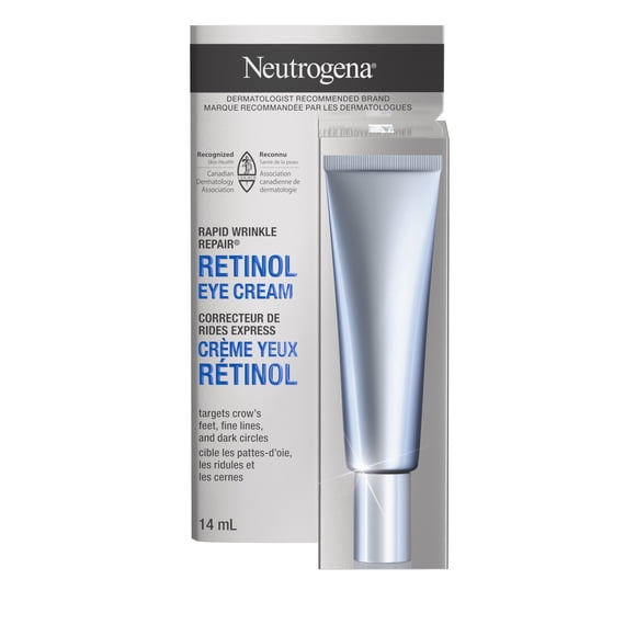 Neutrogena Rapid Wrinkle Repair Regenerating Cream - Retinol Face & Eye Moisturizer - Hyaluronic Acid Serum - 14 mL