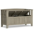 thumbnail image 4 of Acadian Solid Wood 48 inch Wide Storage Bench and 36 inch Wide Storage Cabinet in Distressed Grey, 4 of 11