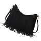thumbnail image 1 of Monedero Con Flecos Para Mujer, Bolso Bandolera Con Borlas De Poliéster Versátil, Color Sólido, Moda Duradera, Conveniente Para Mujeres Para Viajes, 1 of 7