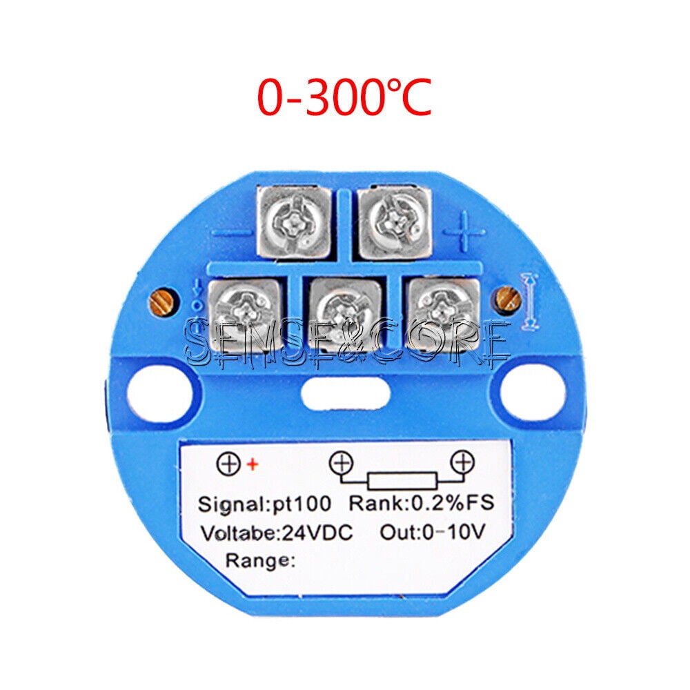 DC24V RTD PT100 Sensor 0400/500/600℃ to Output 010V Temperature
