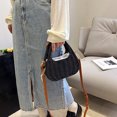 thumbnail image 4 of Bolso bandolera para mujer tejido a la moda de alta capacidad para el ocio diario (negro) Tmvgtek Para Estrenar, 4 of 9