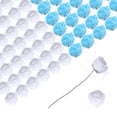 thumbnail image 1 of Artificial Flowers, White and Blue Fake Roses with Lace for DIY Wedding Decor Bridal Valentines Day 144Pcs, 1 of 6