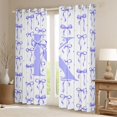 thumbnail image 2 of Manfei Kawaii Bow Personalized Initial K Blackout Curtains Set of 2 (52x84 Each) for Girls,Polka Dots Bowknot Alphabet Window Curtains for Kids Teens,Lightweight Room Decor, 2 of 6