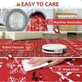 thumbnail image 6 of Christmas Area Rug 2x3 Small for Hallway - Red Snowflake Plaid Decorative Modern Holiday Decor Geometric Non Slip Washable Carpet for Bedroom Kitchen, 6 of 17