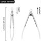 thumbnail image 2 of Mini Serving Tongs. Silicone Kitchen Tongs. 17.8 Cm. Black. 3 Pieces, 2 of 4