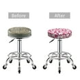 thumbnail image 5 of Xecao's Tulips Flowers Print Stool Covers offer stylish, washable protection for PU round bar stools, perfect for home or commercial use., 5 of 7
