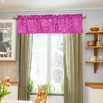 thumbnail image 5 of Coolnut Pink Glitter Texture Valance Curtains for Kitchen or Bathroom, 54x18in Valances Window Treatment Rod Pocket Drape Light Filtering Living Room Bedroom Decor, 5 of 6