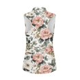 thumbnail image 2 of Whosucclay Vintage Peony Tennis Sport Tops for Womens Stretchy Casual Dry-Fit Sleeveless Golf Shirt XS - 2XL, 2 of 7