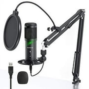 USB Streaming PC Microphone, Zero-Latency Monitoring SUDOTACK Professional 192kHz/24Bit Studio Cardioid Condenser Mic Kit with Mute Button, for Podcasting,Gaming,Home Recording,YouTube