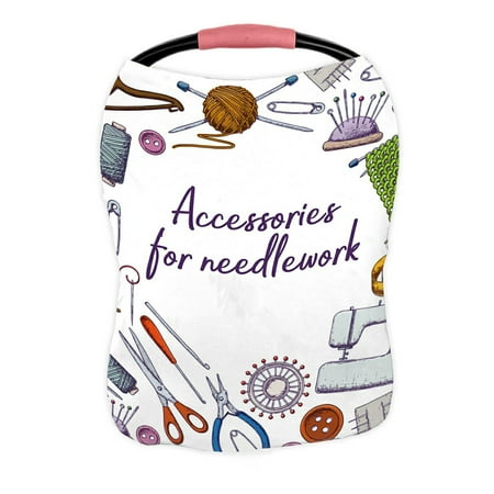 ABPHQTO Set Of Tools Needlework Sewing Handmade Equipment Nursing Cover Baby Breastfeeding Infant Feeding Cover Baby Car Seat Cover Infant Stroller Cover Carseat Canopy Breathable