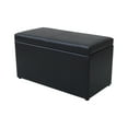 thumbnail image 7 of Better Homes & Gardens 30" Hinged Storage Ottoman, Black Faux Leather, 7 of 7