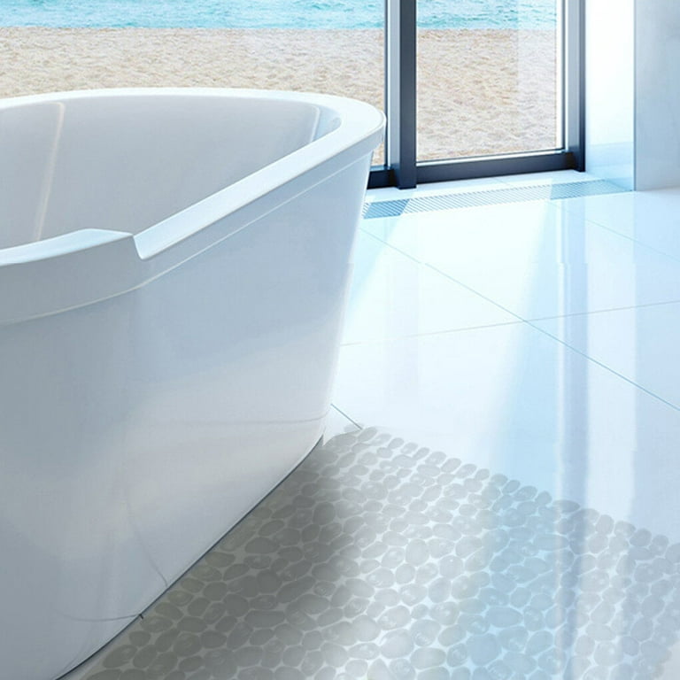 40.7 Sq.ft Soft PVC Non-Slip Tiles, 42 Packs Splicing Waterproof Bath Floor  Mat, Mats for Drain Pool Shower Bath Kitchen(Color:Green+Grey)