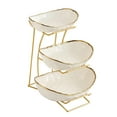 thumbnail image 4 of Elodie Ceramic Fruit Bowl for Kitchen Counter Decorative for Fruits Cupcake Candies 3 Layers, 4 of 8