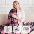 thumbnail image 6 of MEUDYT Electric Heated Blanket for Adult, 50.1"x60.1" Soft Flannel Heating Blanket with 10 Heating Levels & 8 Hours Auto Off，Pink Plaid, 6 of 8