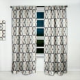thumbnail image 2 of Designart 'Retro Geometric Design IV' Mid-Century Modern Curtain Panel, 2 of 5