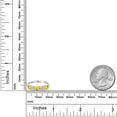 thumbnail image 6 of Gem Stone King 925 Sterling Silver Yellow Sapphire and E - F Lab Grown Diamond Wedding-Bands Ring for Women | 1.62 Cttw | Round 4MM | Gemstone September Birthstone | Size 8, 6 of 6