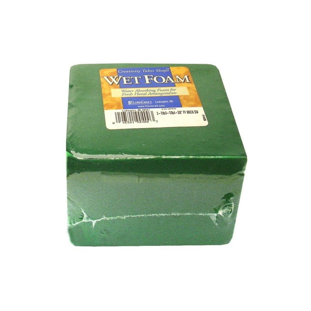 FloraCraft Floral Wet Foam Pkg 3x4x4"