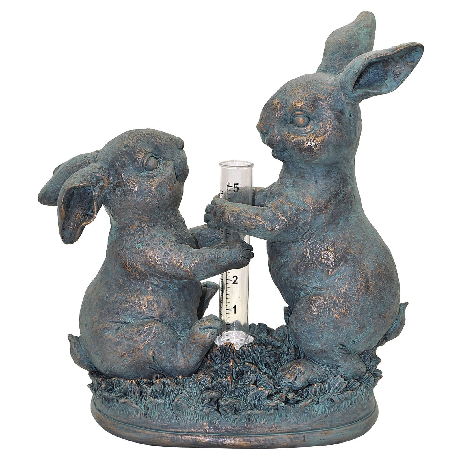Moonrays Solar Powered LED Bunny Rain Gauge by Moonrays