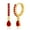 Red, variant on Red Teardrop Crystal Dangle Hoop Earrings CZ Charm Teardrop Drop Small Huggie Cartilage Earring for Women