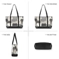 thumbnail image 6 of FORMRS Canvas Laptop Tote Bag for Women with 15.6" Computer Compartments Shoulder Handbag, Gray Cute Cats, 6 of 7