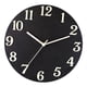 thumbnail image 5 of Reloj de pared luminoso moderno diseño de madera decorativo redondo analógico luz silenciosa en Negro, 5 of 9