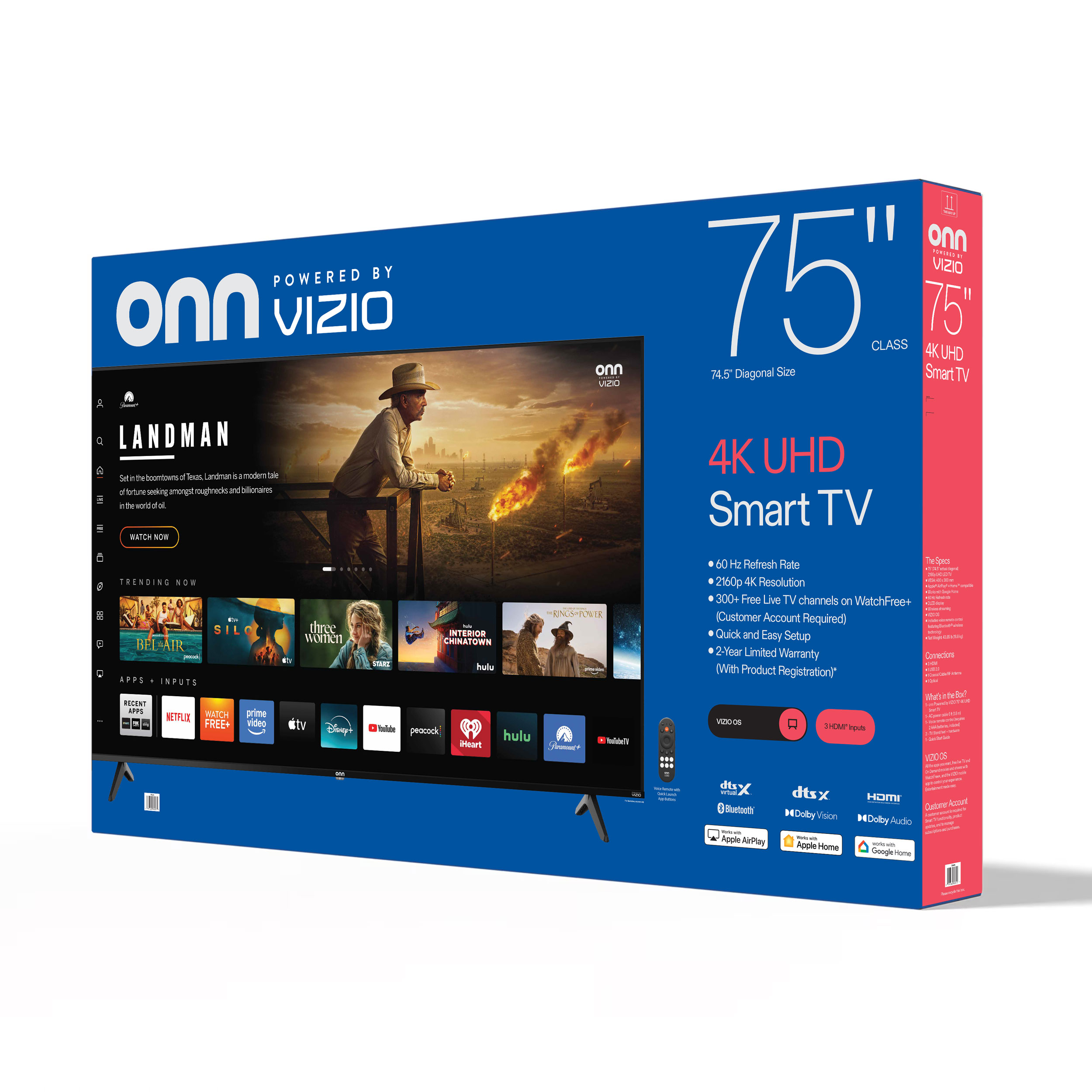 Televisor inteligente onn de 75" clase 4K UHD con tecnología VIZIO, 75S4V4 2