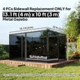 thumbnail image 3 of Outsunny 10' x 13' Gazebo Replacement Mosquito Netting Screen Walls, Black, 3 of 10