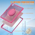 thumbnail image 2 of SaniMore Case for SaniMore Case for iPad Pro 12.9" 2018/2020/2021/2022, with Shoulder Strap Pencil Slot Hybird PC TPU Back Cover 360° Ratating Handle Bracket Shockproof Anti-fall Rugged Shell,Rose, 2 of 16