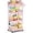 Pink, variant on 3 Tier Rolling Storage Carts with Drawer, Storage Cart Organizer with Lockable Wheels Rolling Utility Organizing Cart for Bathroom Kitchen Bedside Art Craft Snack Makeup Lash Nail Baby, Black