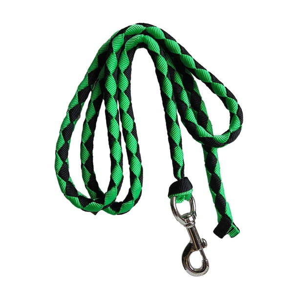 Cuerda de caballo Cola con perno a presión cuerda para caballo líder de entrenamiento Verde 4 Metros