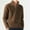 Brown, variant on Bcfgryg Male Casual Simple Bottom Sweater Solid Color Warm Wool Knit Half Zip Long Sleeve Sweater Men Sweaters Black L