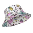 thumbnail image 2 of Kll Summer With Flamingo Bucket Hat For Women Men Packable Travel Beach Sun Hat Outdoor Rave Accessories Reflective Fisherman Cap, 2 of 9