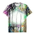 thumbnail image 4 of Raeneomay Plus Size Tops for Women Casual Retro Style Casual Printed Short Sleeve Blouse V-Sleeve Blouse/Shirt, 4 of 4