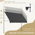thumbnail image 4 of Outsunny 10' x 3' Retractable Awning, Freestanding & Non-Screw, Dark Grey, 4 of 10