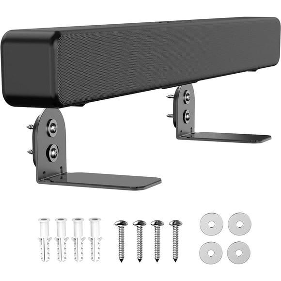 Sound Bar Wall Mount Bracket - Universal No-Slip Metal Soundbar Mounting Brackets Stand Shelf Compatible