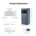 thumbnail image 4 of Giantex 10000 BTU (6000 BTU DOE) 350 Sq Ft Portable Air Conditioner w/Remote Control, Dark Blue, 4 of 10