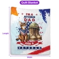 thumbnail image 5 of I'm a Abyssinian Dad and a Veteran, Nothing Scares me Happy Father's Day Quilt Blanket Cat Lover Kitten Owner Gifts Cozy Comforter Throw Blanket - 00006, 5 of 5