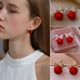 thumbnail image 3 of Pendientes de Navidad para mujer, con lazo redondo, bola de cuentas de cristal, regalo de joyería, 3 of 7