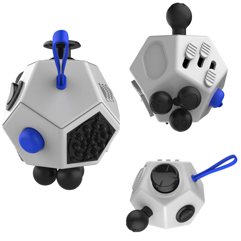 ital 12 Side Sided Fidget Cube Desk Toy Stress Anxiety Relief Focus Puzzle Adult Kid Walmart Com Walmart Com